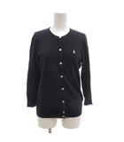 ラルフローレン RALPH LAUREN カーディガン ニット M 紺 ネイビー クルーネック 長袖 ロゴ刺繍 /KR ■GY61