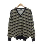 美品 ニット セーター 40 長袖 コットン 紺 ネイビー /AE ■GY61