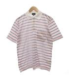 ポロシャツ L 半袖 ボーダー マルチカラー /AE ■GY61