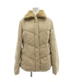 23区 オンワード樫山 ダウンジャケット 40 ジップアップ ショート丈 ベージュ /AE ■GY61