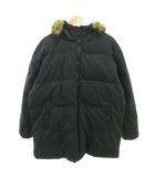 ユニクロ UNIQLO ダウンジャケット フェイクファー XL 黒 ブラック /YJ ■GY61