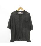  ウィム バイ リドム WYM LIDNM ニットシャツ L グレー 半袖 襟付き 透かし編み /CK5 ■GY61