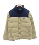 パタゴニア Patagonia ビビーダウンジャケット BIVY DOWN JACKET ジップアップ ロゴ ナイロン バイカラー M ベージュ 紺 ネイビー 28321FA14 /GV ■GY61