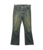 リーバイス Levi's 517-30 デニムパンツ  ジーンズ ブーツカット W34 L33 紺 ネイビー ウォッシュ加工 /HO44 ■GY61