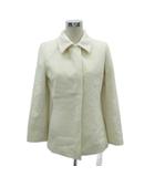 ステンカラーコート ショート丈 アンゴラ 3 L オフホワイト 無地 /SY23 ■GY61