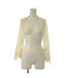 エフデ ef-de ニット ボレロ  9 白 ホワイト 透かし編み 長袖 GY61 /LP ■GY61