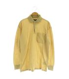 ポロシャツ 長袖 ストライプ 刺繍 胸ポケット S ベージュ /MY ■OS ■GY61