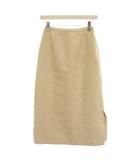 ロングスカート シルク混 M ベージュ 無地 タイトシルエット GBHDA-66230 /YM ■GY61