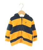 ポロ バイ ラルフローレン Polo by Ralph Lauren ベビー キッズ パーカー フーディー ボーダー 90 ネイビー イエロー /DF ■GY58
