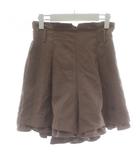 アクシーズファム axes femme キュロット フレア ひざ丈 タック イージー M モカ /XZ ■GY61