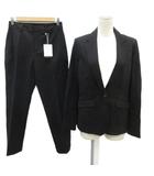 アルファキュービック ALPHA CUBIC ALPHA BRIC フォーマルスーツ セットアップ 上下 テーラードジャケット ミドル丈 シングルボタン テーパードパンツ アンクル丈 上 9AR 下 64-89 黒 ブラック /SM50 ■GY58