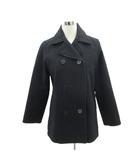 イーストボーイ EAST BOY Pコート ピーコート ミドル丈 9 黒 ブラック ダブルボタン /HO32 ■GY58