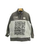 カンタベリー CANTERBURY トレーナー スウェット M グレー 長袖 ハーフジップ ロゴプリント ラグビー /AH28 ■GY58
