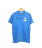 ナイキ NIKE ポロシャツ ロゴ 刺繍 ワッペン インテル サッカー M 青 ブルー 半袖 襟付き ボーダー柄 /AH35 ■GY58
