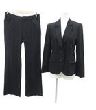 フィールドドリーム field/dream スーツ セットアップ 上下 上L 下67 黒 ブラック テーラードジャケット シングルボタン ミドル丈 スラックスパンツ ロング丈 /YS33 ■GY58