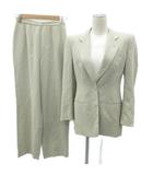 ジョルジオアルマーニ GIORGIO ARMANI スーツ セットアップ 上下 38 ライトベージュ テーラードジャケット シングルブレスト 総裏地 ミドル丈 スラックスパンツ ロング丈 /YS40 ■GY58