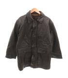  ストラスコナー STRATH CONAR ヴィンテージ ラムレザーカーコート ドロップショルダー M 黒 ブラック /YJ ■GY58