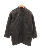  ストラスコナー STRATH CONAR ヴィンテージ ラムレザーコート ラムスキン ラグランスリーブ ミドル丈 M 黒 ブラック /YJ ■GY58