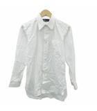 Yシャツ ワイシャツ ドレスシャツ 白 ストライプ柄 長袖 /SY4 ■GY58