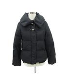 ダウンジャケット 2 黒 ブラック ボリューム襟 ショート丈 /YS24 ■GY58