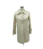 エフデ ef-de スプリングコート ロング丈 9 ベージュ ラウンドカラー /SM5 ■GY58