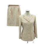 ミス アシダ miss ashida スーツ セットアップ 上下 ジャケット ミドル丈 タイトスカート ひざ丈 7 ピンク ツイード調 /HO50 ■GY58