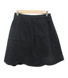 フランシュリッペ franche lippee フレアスカート ミニ丈 M 黒 アイレットレース ミニ丈 /HO61 ■GY58