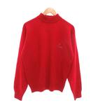 セーター M 赤 レッド 無地 モックネック 長袖 /ML ■GY60