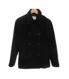 ナチュラルビューティー NATURAL BEAUTY ピーコート Pコート M 黒 ブラック アンゴラ ダブルブレスト 長袖 ショート丈 /NU ■GY60