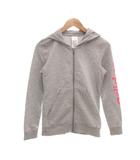 アディダス adidas パーカー フーディー 160 グレー ロゴ ジップアップ 長袖 /NU ■GY60