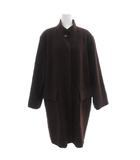 コルディア CORDIER カシミヤ ロングコート スタンドカラー 比翼 40 茶 ブラウン /GV ■GY60