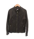 B&Y ユナイテッドアローズ BEAUTY&YOUTH ビューティー&ユース ライダースジャケット 中綿 シングル ゴートスキン ジップアップ L 黒 ブラック /YJ ■GY60