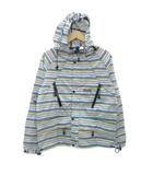 ジムマスター gymmaster マウンテンパーカー ジャケット 上着 L マルチカラー 水色 ライトブルー ボーダー柄 /HO8 ■GY58