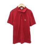 バーバリーブリット BURBERRY BRIT ポロシャツ S 赤 レッド ポロカラー ロゴ刺繍 半袖 /HO34 ■GY58