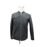 ザショップティーケー THE SHOP TK ライダース フェイクレザージャケット 上着 ミドル丈 M 黒 ブラック スタンドカラー /HO8 ■GY58