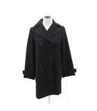 シュカ Shuca グローバルワーク Pコート ピーコート ロング丈 L 黒 ブラック ダブルボタン /HO14 ■GY58