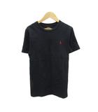 ポロ ラルフローレン POLO RALPH LAUREN Tシャツ カットソー M(10-12) 黒 ブラック ラウンドネック 半袖 ロゴ刺繍 /HO60 ■GY58 男の子