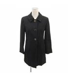 フリーズフレーズ FREE'S PHRASE ステンカラーコート ロング丈 M 黒 無地 /SY15 ■GY58