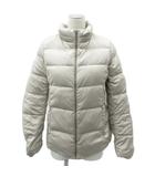 ダウンジャケット 上着 ミドル丈 M ベージュ スタンドカラー /SM21 ■GY58