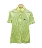 ブラック&ホワイト BLACK&WHITE ポロシャツ 半袖 3 黄 イエロー ボーダー柄 ロゴ刺繍 半袖 /SM18 ■GY58