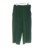 イエナ IENA ジョーゼットクロップドパンツ ワイド ストレート 38 緑 グリーン /KW ■GY58