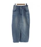 ハイウエストスカート デニム タイト ロング スリット M 水色 ライトブルー 250HSS12-001J-1 /KW ■GY58