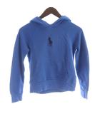 ポロ ラルフローレン POLO RALPH LAUREN パーカー スウェット ロゴ刺繍 長袖 8-10 140cm ラグランスリーブ 青 ブルー /KW ■GY58
