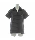 カステルバジャック CASTELBAJAC ポロシャツ 2 黒 ブラック ストライプ柄 襟付き カットソー 半袖 ロゴ /GR ■GY58