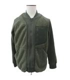 ユニクロ UNIQLO フリースジャケット 上着 ミドル丈 M カーキ ボア 切替 /SM24 ■GY58