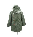  FREAKS モッズコート ミリタリーコート ロング丈 カーキ ファー付きフード /SM17 ■GY58