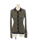 フリークスストア FREAKS STORE カーディガン ウール F ネイビー ストライプ柄 ポロ襟 長袖 /LP ■GY58