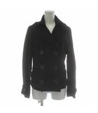 セシルマクビー CECIL McBEE Pコート ピーコート アウター ウール ダブル ショート丈 M 黒 ブラック /XZ ■GY58