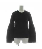 ダブルスタンダードクロージング ダブスタ DOUBLE STANDARD CLOTHING トレーナー スウェット 長袖 フレアスリーブ クルーネック 38 黒 ブラック /XZ ■GY58