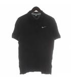 ナイキ NIKE ポロシャツ 半袖 ロゴ 刺繍 M 黒 ブラック /XZ ■GY58